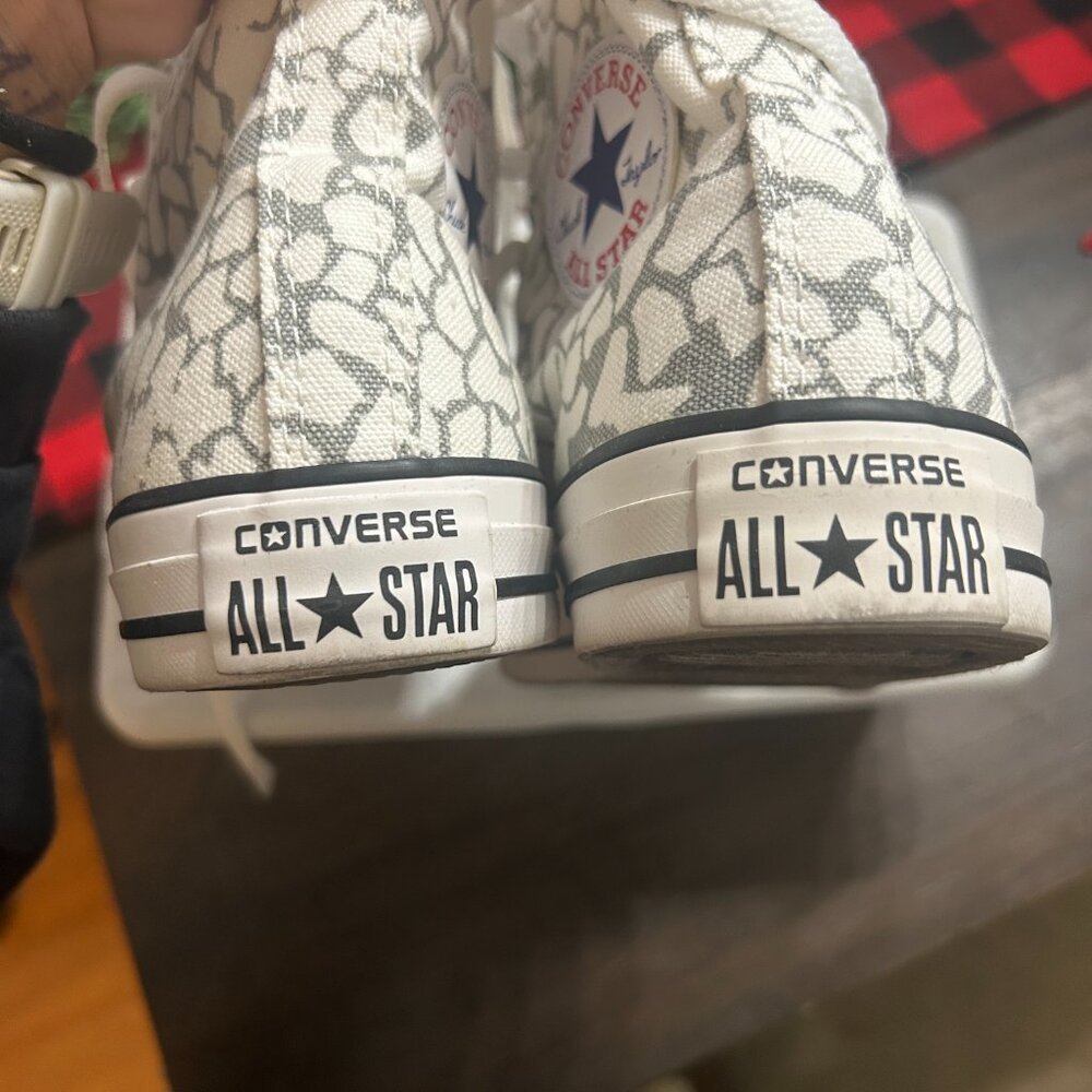 White and Grey Converse Chuck Taylor All Star High Tops - Picture 4 of 8